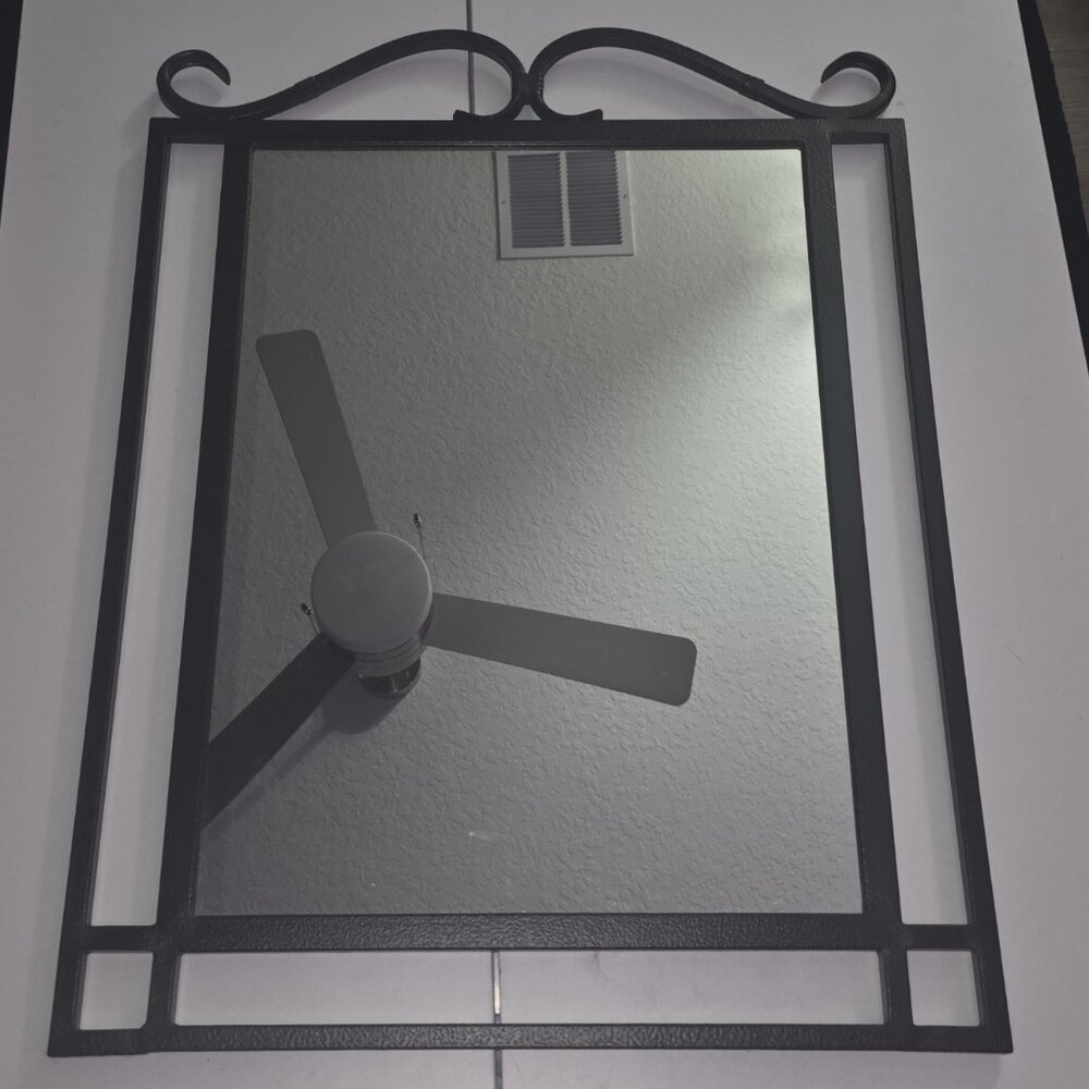 Vintage Style Wrought Iron Wall Mirror - Spanish Revival / Mediterranean
